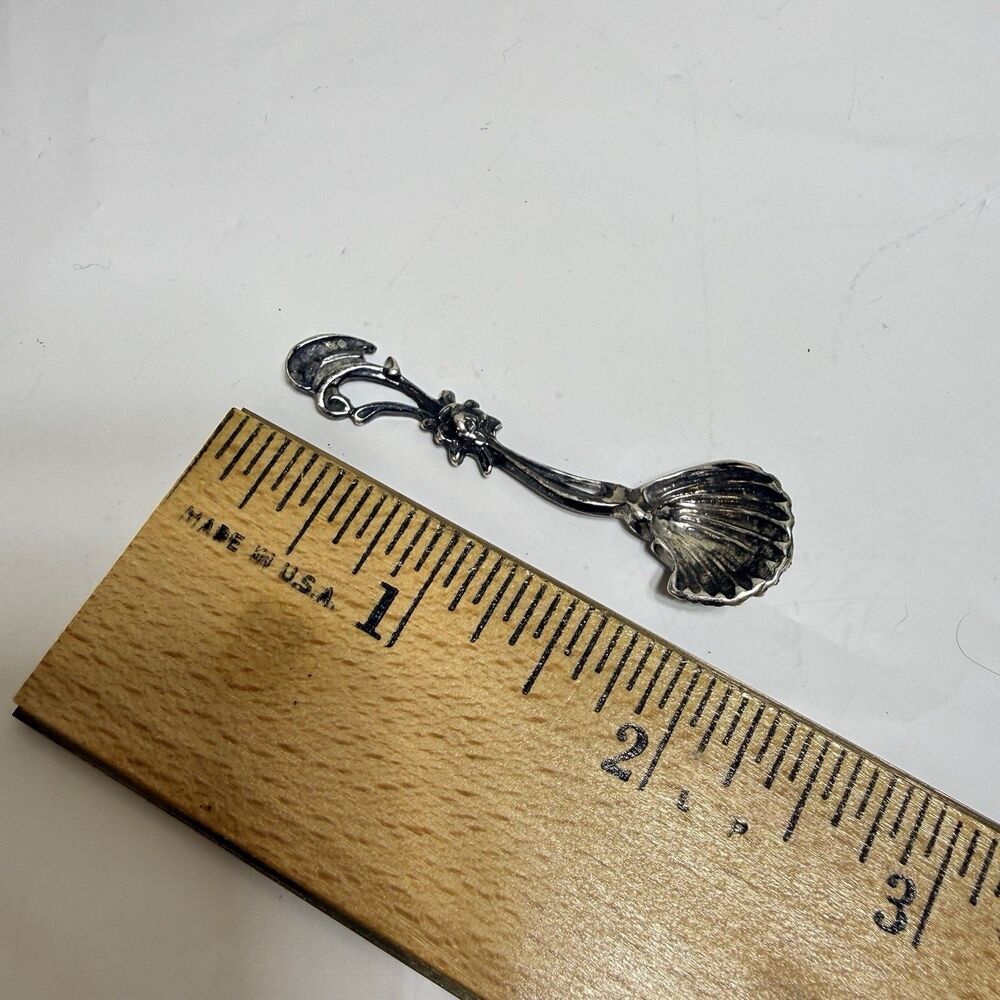 Continental 835 Silver Shell Salt Spoon Venetian Gondola Top Victorian - Picture 5 of 5